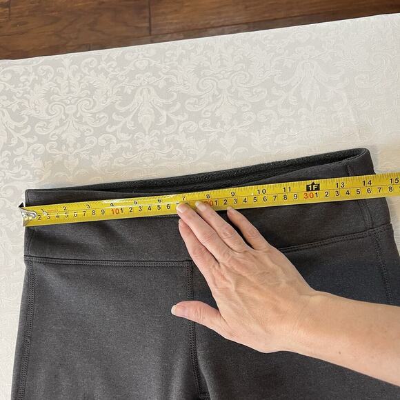 Athleta Small Fleece Lined Thermal Winter Straight Leg Pants Dark Gray - Picture 4 of 11